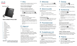 Cisco Unified IP Phone 6921 Brzi po&Auml;�etak rada za Cisco Unified Communications Manager 8.6 (SCCP i SIP)