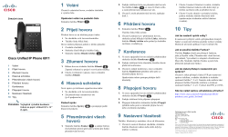 Stru&Auml;�n&Atilde;&frac12; &Atilde;&ordm;vod k telefonu Cisco Unified IP Phone 6911 pro syst&Atilde;&copy;m Cisco Unified Communications Manager 8.0 (SCCP)