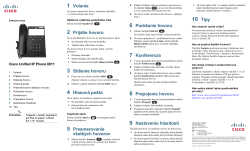Stru?nÃ½ Ãºvod k telefÃ³nu Cisco Unified IP Phone 6911 pre systÃ©m Cisco Unified Communications Manager 8.0 (SCCP)