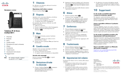 Guida di riferimento rapido del telefono IP di Cisco Unified 6911 per Cisco Unified Communications Manager 8.0 (SCCP)