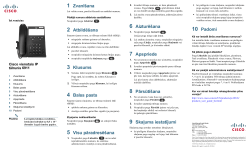 Cisco vienot? IP t?lru?a 6911 ?s? pam?c?ba Cisco vienotajam sakaru p?rvaldniekam 8.0 (SCCP)