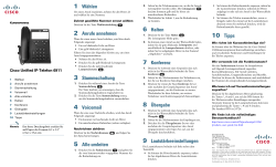 Cisco Unified IP-Telefon 6911 f&Atilde;&frac14;r Cisco Unified Communications Manager 8.0 (SCCP) &acirc;&euro;&ldquo; Kurzreferenz
