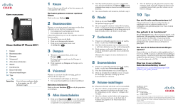 Cisco Unified IP Phone 6911 Korte handleiding voor Cisco Unified Communications Manager 8.0 (SCCP)