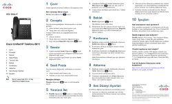 Cisco Unified Communications Manager 8.0 (SCCP) i&Atilde;&sect;in Cisco Unified IP Telefonu 6911 H?zl? Ba?lat