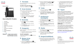 A Cisco Unified 6911 IP-telefon r&Atilde;&para;vid &Atilde;&ordm;tmutat&Atilde;&sup3;ja a Cisco Unified Communications Manager 8.0 rendszerhez (SCCP)