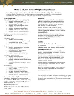Dual MA-JD program fact sheet