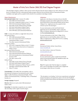 Dual MA-JD program fact sheet