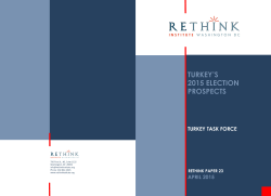 "Turkey's 2015 Election Prospects"