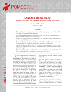 "Stunted Democracy:&nbsp;Erdoğan, the AKP, and Turkey&rsquo;s Slide into Authoritarianism"