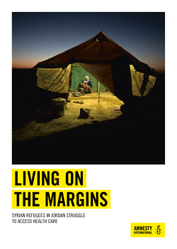 March 23, 2016: Jordan: Living on the Margins - Syrian refugees in Jordan struggle to access health care