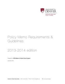 Policy Memorandum instructions (PDF)