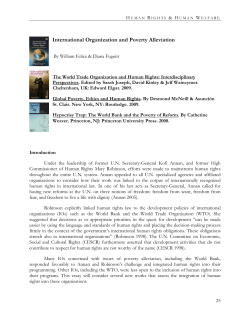 International Organization and Poverty Alleviation [PDF] by William Felice & Diana Fuguitt