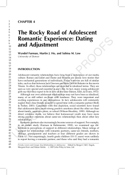 The rocky road of adolescent romantic experience: Dating and adjustment