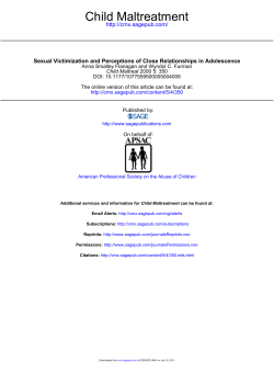 Sexual victimization and perceptions of close relationships in adolescence.