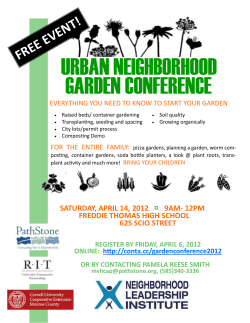 Urban Garden Conference Flyer April 14, 2012