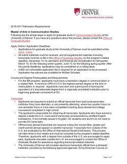 graduate application process