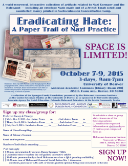 Eradicating Hate: Sign-Up Sheet