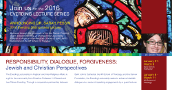 Everding Lecture Series with Dr. Sarah Pessin, CJS (Jan. 31, 2016-March 9, 2016)