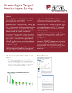 Understanding the Changes in Manufacturing and Sourcing