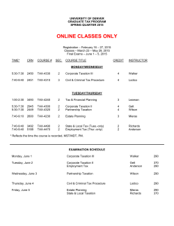 Spring 2015 ONLINE