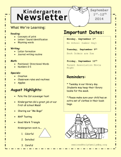 September Newsletter