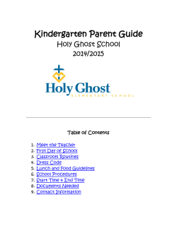 Kindergarten Handbook