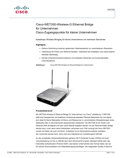 Cisco WET200 Wireless-G Business Ethernet Bridge