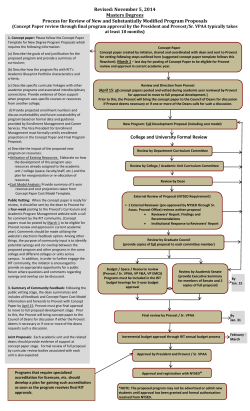 Concept Paper Timelines: Masters Degree