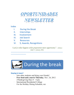 November 21st Newsletter