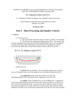 R/V N. B. Palmer Cruise 07/11 Documentation (.pdf)