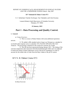 R/V/ N. B. Palmer Cruise 07/3 Documentation (.pdf)