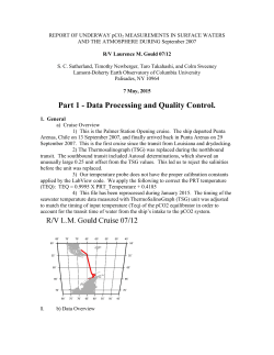 R/V L. M. Gould Cruise 07/12 Documentation (.pdf)