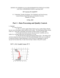 R/V L. M. Gould Cruise 07/5 Documentation (.pdf)