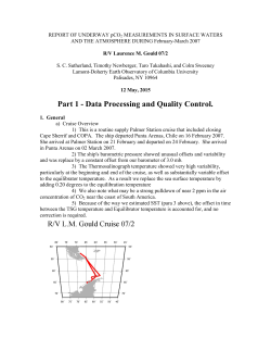 R/V L. M. Gould Cruise 07/2 Documentation (.pdf)