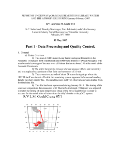 R/V L. M. Gould Cruise 07/1 Documentation (.pdf)