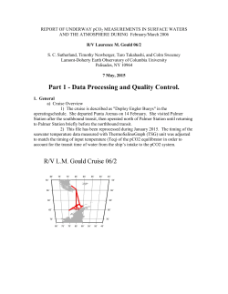 R/V L. M. Gould Cruise 06/1 Documentation (.pdf)