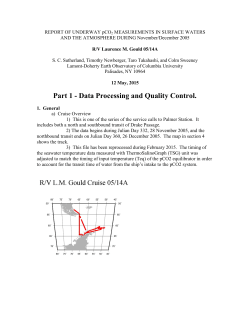 L.M. Gould Cruise 05/14A Documentation (.pdf)