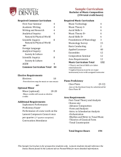 Sample Curriculum