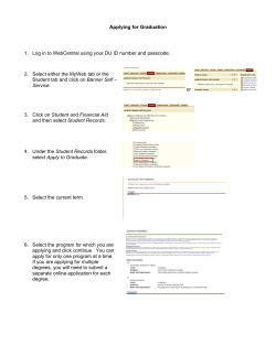 Graduation Application Instructions