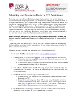 Instructions on Submitting your Thesis via ETD Administrator