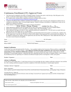 Continuous Enrollment