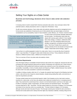 download PDF file Data Center Site Selection