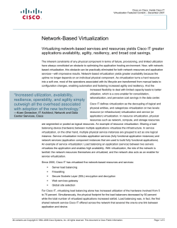 download PDF file Roadmap for a Cisco IT Service-Oriented Data Center 513 KB