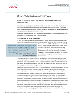 download PDF file Roadmap for a Cisco IT Service-Oriented Data Center 513 KB