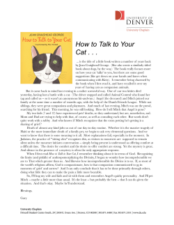 How to Talk to Your Cat