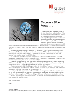 Once in A Blue Moon