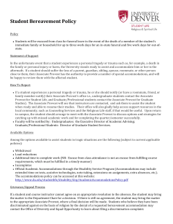 Bereavement Policy