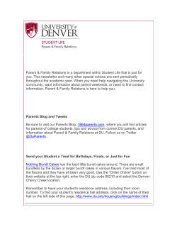 January 2015 edition of Parents at DU