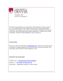 DU parents newsletter sept 2015