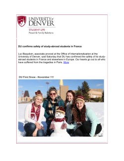 DU Parent newsletter nov 2015